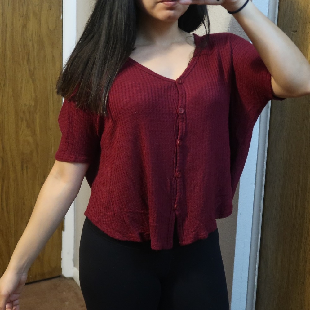 5/$25 Maroon Crop Top